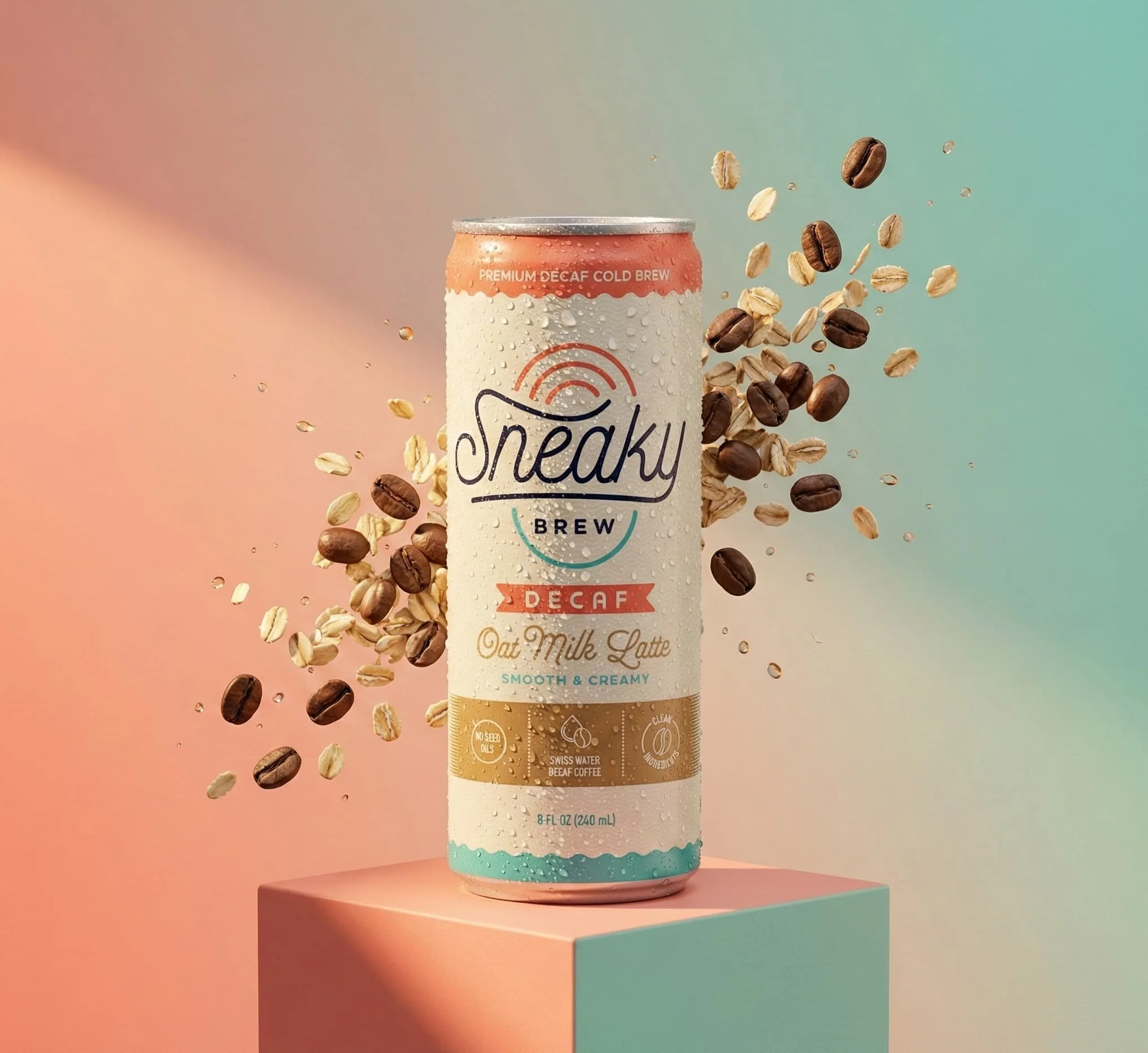 Classic Decaf Oat Milk Latte — Sneaky Brew